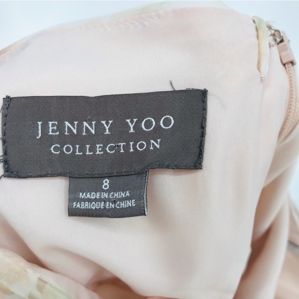 Jenny Yoo x BHLDN Inesse Floral Cross Back Pink White Gown Size 8 - Picture 4 of 10